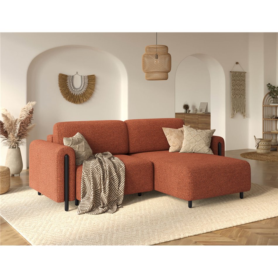 Corner sofa Elcossta R, sleeping function, Jaffray 30, brown, H95x244x154cm