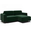 Corner sofa Elcossta R, sleeping function, Amore 35, boucle, dark green, H95x244x154cm