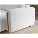 Corner sofa Elcossta R, sleeping function, Royal 01, boucle, white, H95x244x154cm