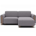 Corner sofa Elcossta R, sleeping function, Jarell 03, corduroy, grey, H95x244x154cm