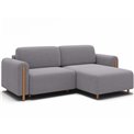 Corner sofa Elcossta R, sleeping function, Jarell 03, corduroy, grey, H95x244x154cm