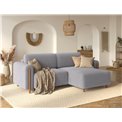 Corner sofa Elcossta R, sleeping function, Jarell 03, corduroy, grey, H95x244x154cm
