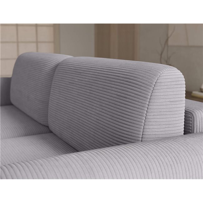 Corner sofa Elcossta R, sleeping function, Jarell 03, corduroy, grey, H95x244x154cm