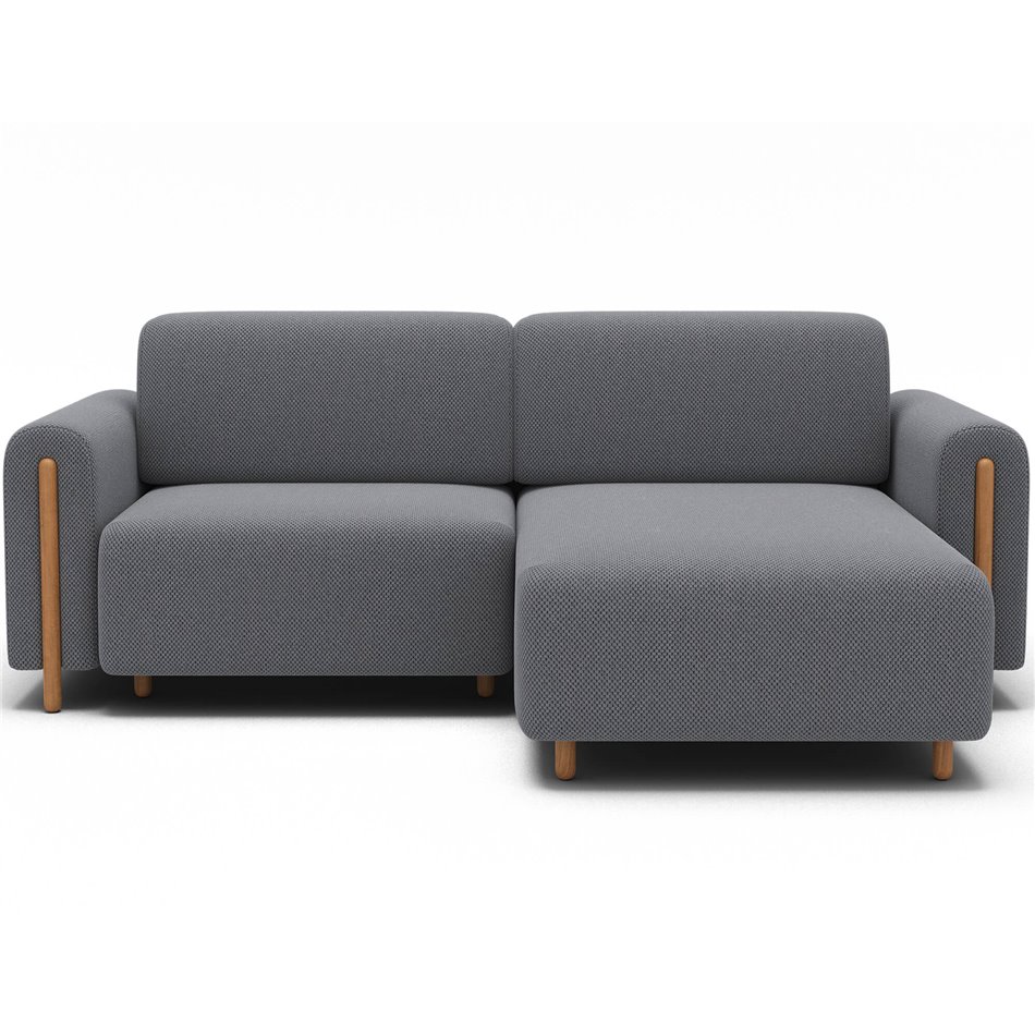 Corner sofa Elcossta R, sleeping function, Calmora 05, grey, H95x244x154cm