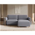 Corner sofa Elcossta R, sleeping function, Calmora 05, grey, H95x244x154cm