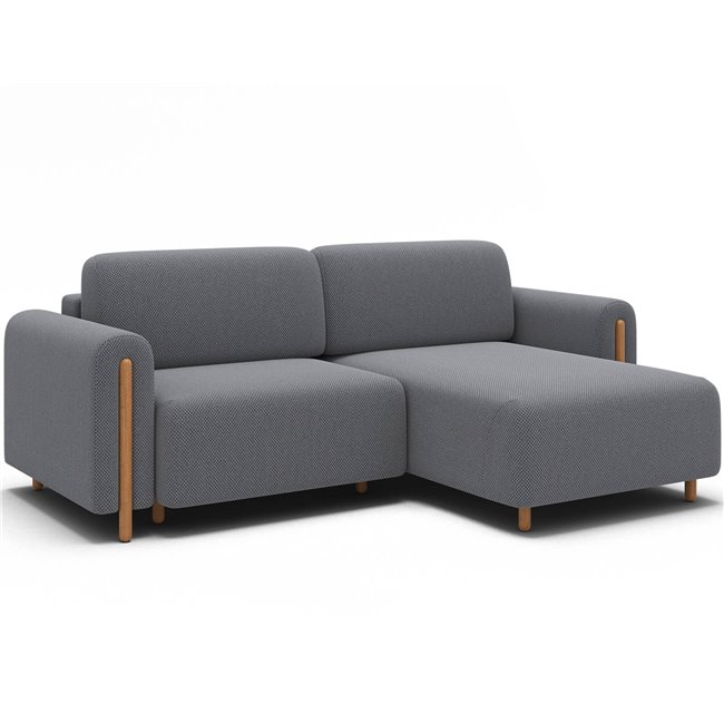 Corner sofa Elcossta R, sleeping function, Calmora 05, grey, H95x244x154cm