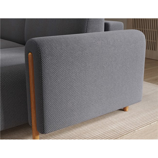 Corner sofa Elcossta R, sleeping function, Calmora 05, grey, H95x244x154cm