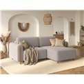 Corner sofa Elcossta R, sleeping function, Royal 18, boucle, beige, H95x244x154cm