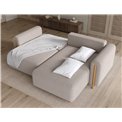 Corner sofa Elcossta R, sleeping function, Royal 18, boucle, beige, H95x244x154cm