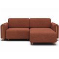 Corner sofa Elcossta R, sleeping function, Jaffray 30, brown, H95x244x154cm