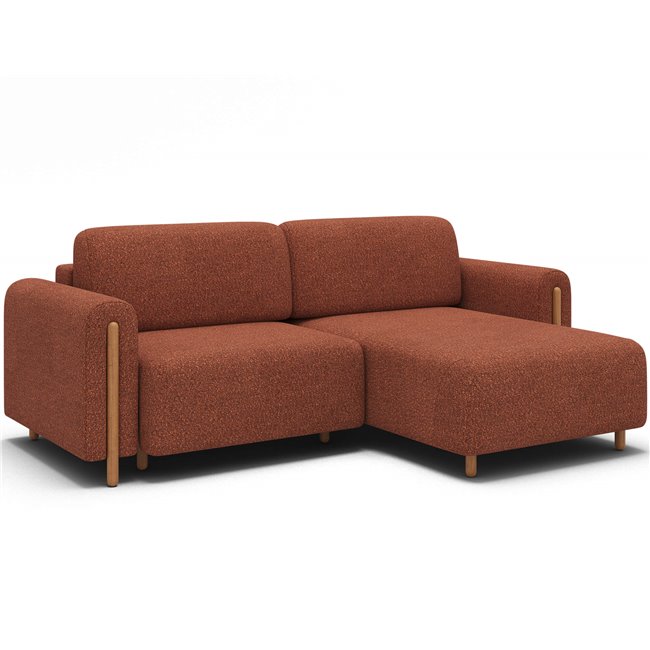Corner sofa Elcossta R, sleeping function, Jaffray 30, brown, H95x244x154cm
