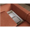 Corner sofa Elcossta R, sleeping function, Jaffray 30, brown, H95x244x154cm