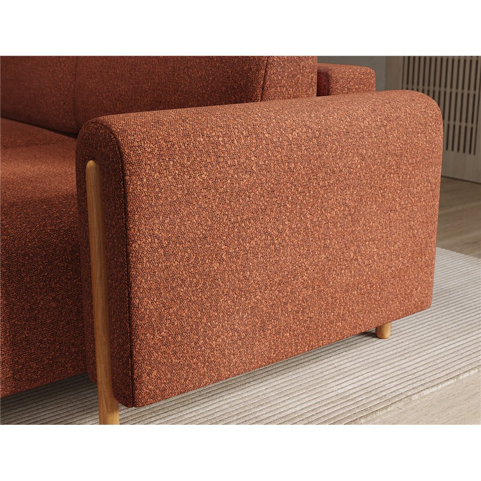 Corner sofa Elcossta R, sleeping function, Jaffray 30, brown, H95x244x154cm