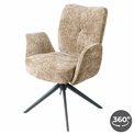 Dining chair Fiorentino 39, rotatable 360 degrees, brown,  H88x66x63cm, seat height 48.5cm