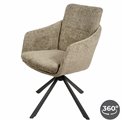 Обеденный стул Sabugo 4, серо-коричневый, вращающийся на 360 градусов, H90x59x64cm, высота сиденья 48cm