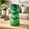 Vase Doria L, glass, green, H33.5cm, D17.5cm