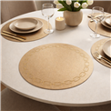 Placemat Padeany, brown, D38cm