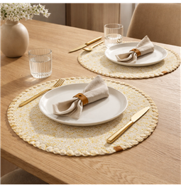 Placemat Padermino, beige, D38cm
