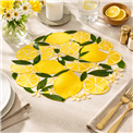 Placemat Pagonda, yellow/green, D35cm