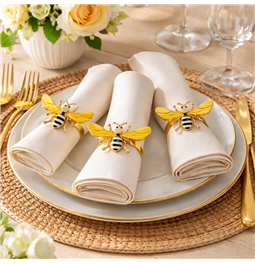 Napkin ring Paleo set of 4 pcs., H4.5x3x5cm