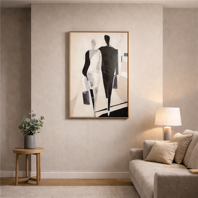 Картина на холсте Woman and men, 90x120x4cm