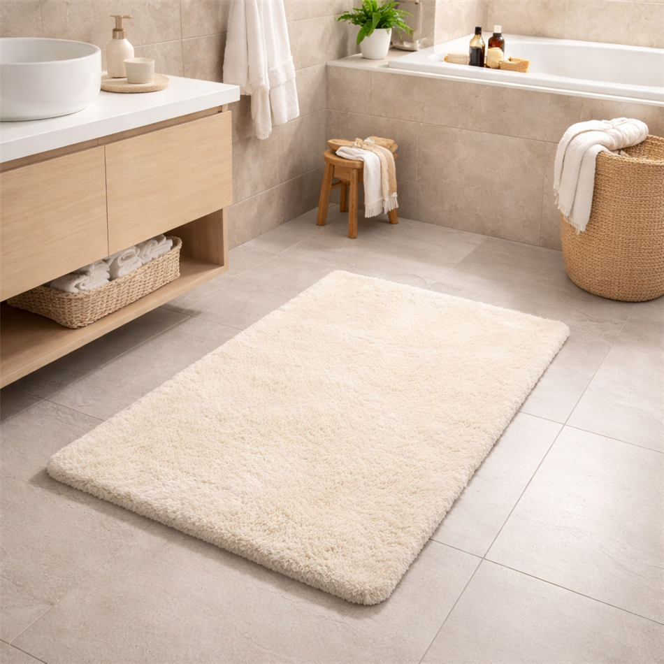 Bath mat Laheaven, beige, 67x110cm