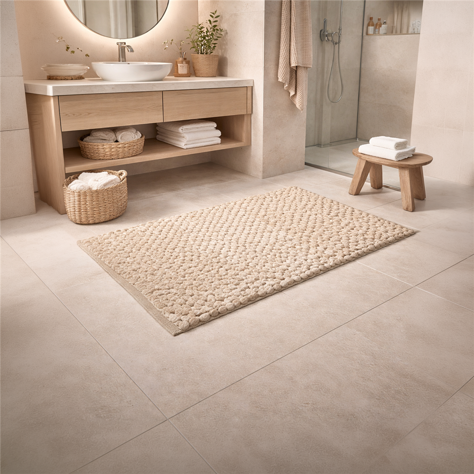 Коврик для ванной Vanamo, песочного цвета, 70x120cm