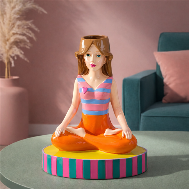 Vase Yoga Lady M, multi, H20x16.5x10cm