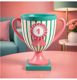 Deco figurine Trophy, multi, H22x22.3x14.3cm