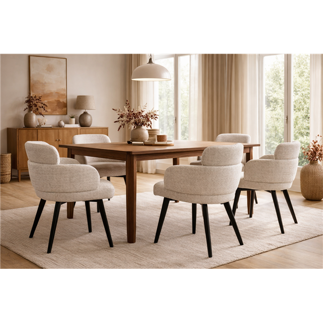 Dining chair Olivone, light grey 104, H82x58x60cm, seat height 45cm