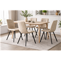 Dining chair Tauton 23, camel color, H85x56x40cm, seat height 48cm
