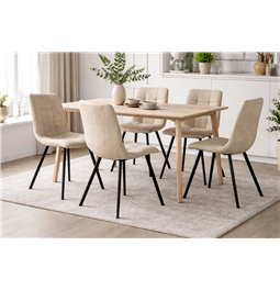 Dining chair Tauton 23, camel color, H85x56x40cm, seat height 48cm