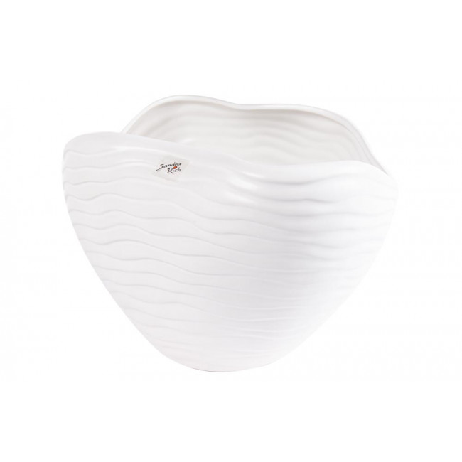 Ceramic bowl Organic, white, H20x L30x B20cm