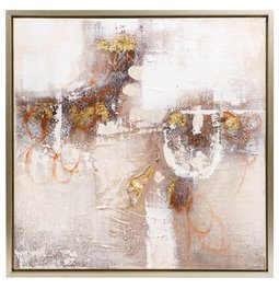 Oil paiting Abstract Gold Accented I, 80x80cm