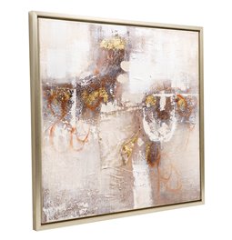 Oil paiting Abstract Gold Accented I, 80x80cm