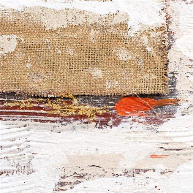 Oil paiting Abstract Gold Accented II, 80x80cm