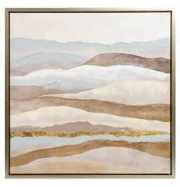 Oil paiting Abstract Wawes In Natural Tones, 80x80cm