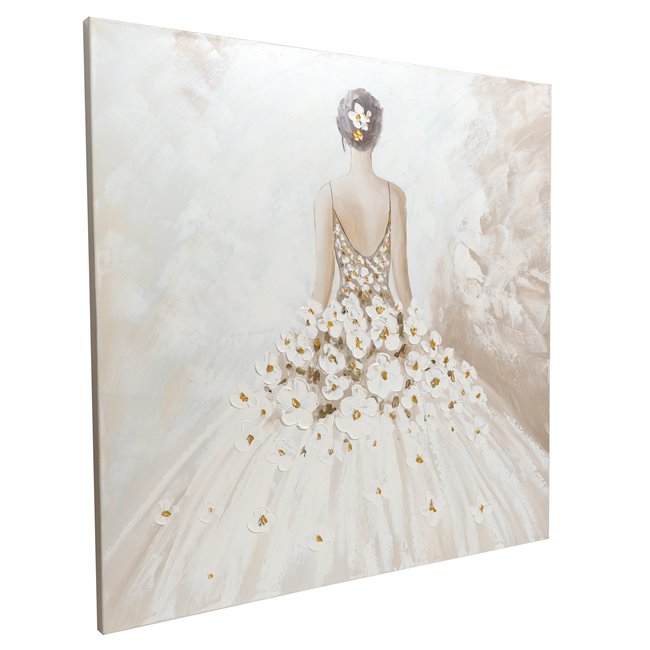 Oil paiting Back View of a Beauty, 100x100cm