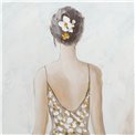 Oil paiting Back View of a Beauty, 100x100cm