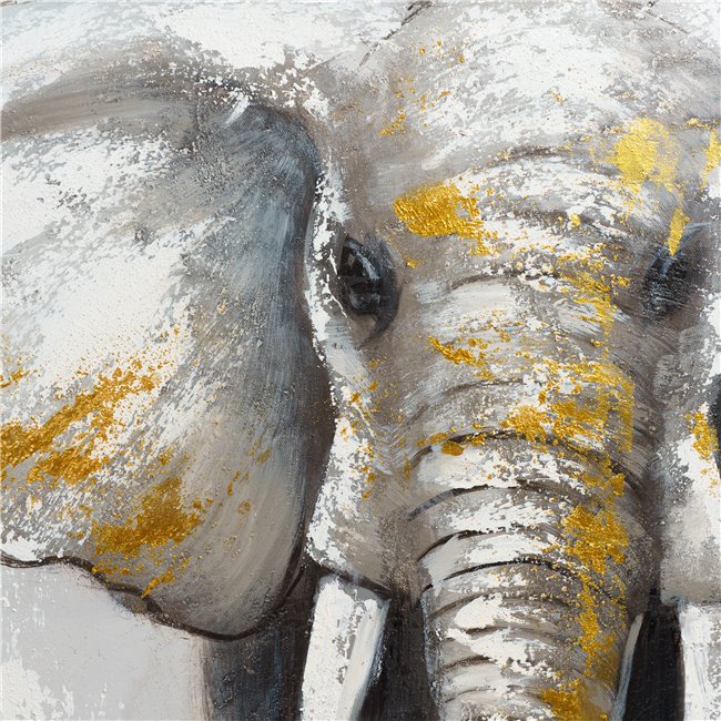 Oil paiting Big Elephant, 100x100cm
