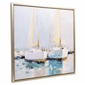Oil paiting White Sailing Boats, 80x80cm