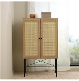 Шкаф Usakola, натурального цвета, MDF, H135x80x40см