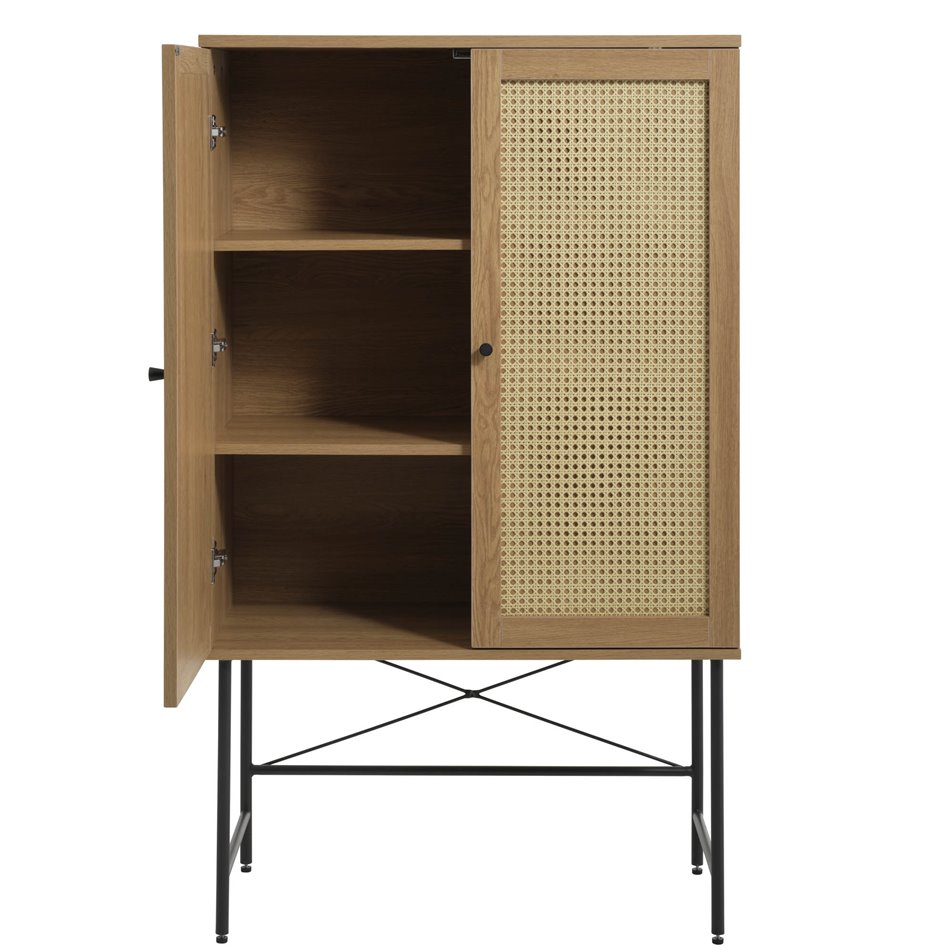 Шкаф Usakola, натурального цвета, MDF, H135x80x40см