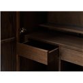 Cabinet Ulatin, dark espresso color, oak veneer/solid oak, H130x90x45cm