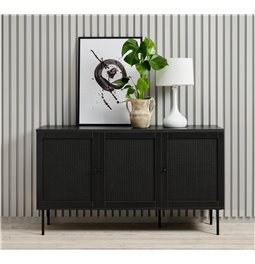 Буфет Usakola, черный, MDF/металл, H80x140x40см