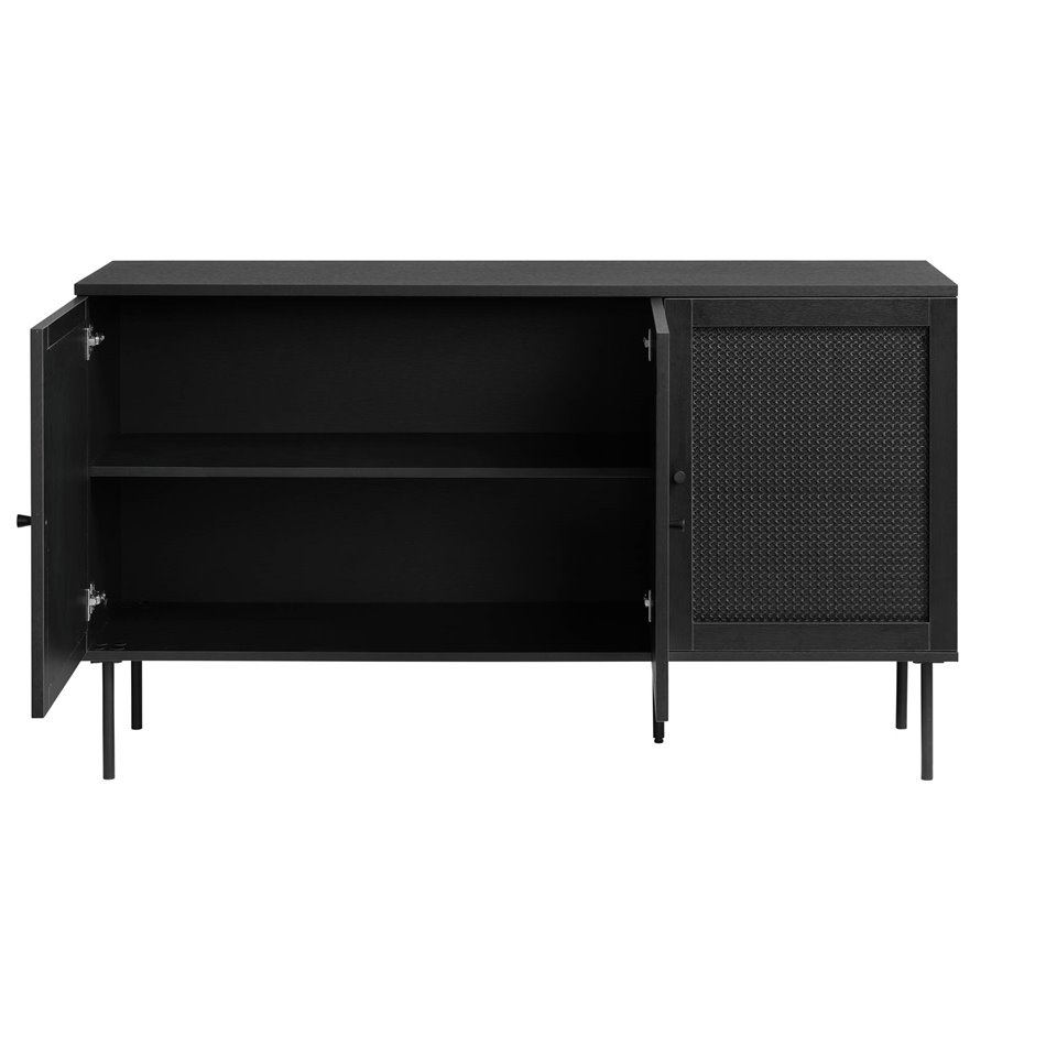 Буфет Usakola, черный, MDF/металл, H80x140x40см