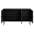 Буфет Usakola, черный, MDF/металл, H80x140x40см