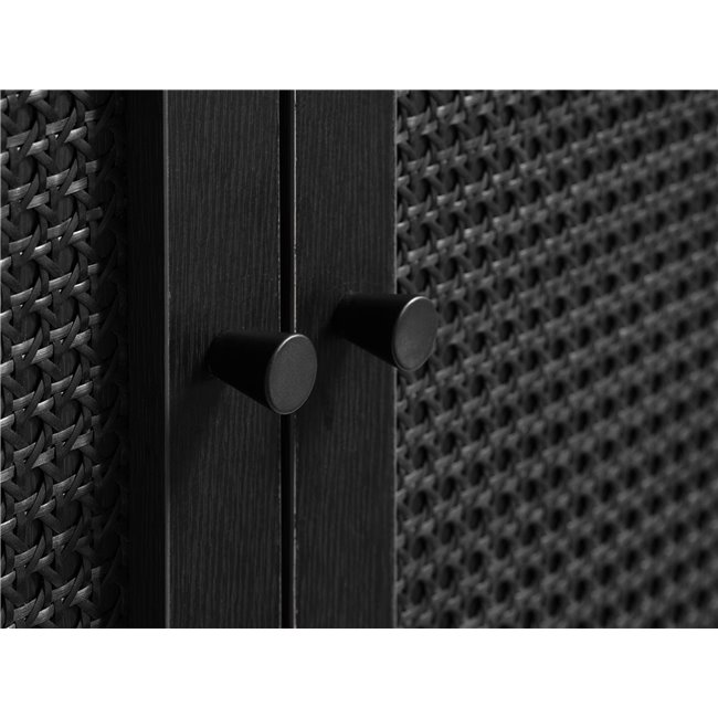 Буфет Usakola, черный, MDF/металл, H80x140x40см