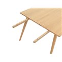 Dining table Ubarali, natural color, plywood/oak veneer, H75x150x90cm