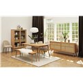 Dining table Ubarali, natural color, plywood/oak veneer, H75x150x90cm